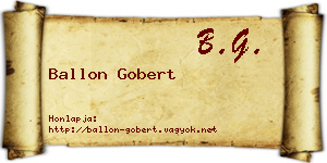 Ballon Gobert névjegykártya